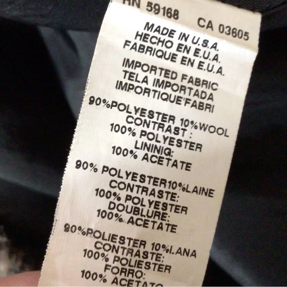 Karen Kane Wool Poly Blend Jacket Brown w Black Fringe Collar & Pockets Size XS - Picture 6 of 7